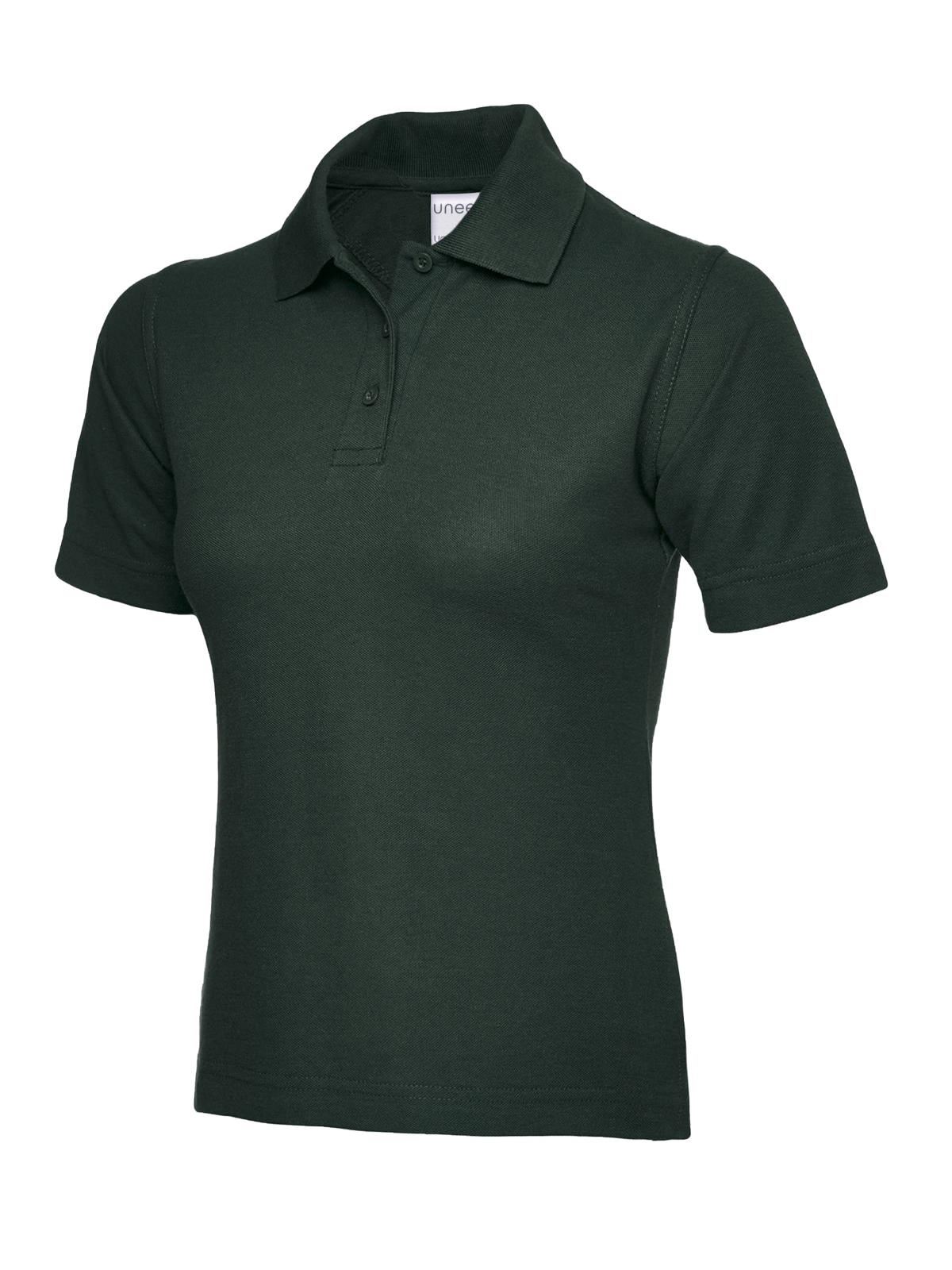 Uneek Ultra Cotton Polo Shirt - 100% Ring Spun Combed Cotton - Bottle Green - 3