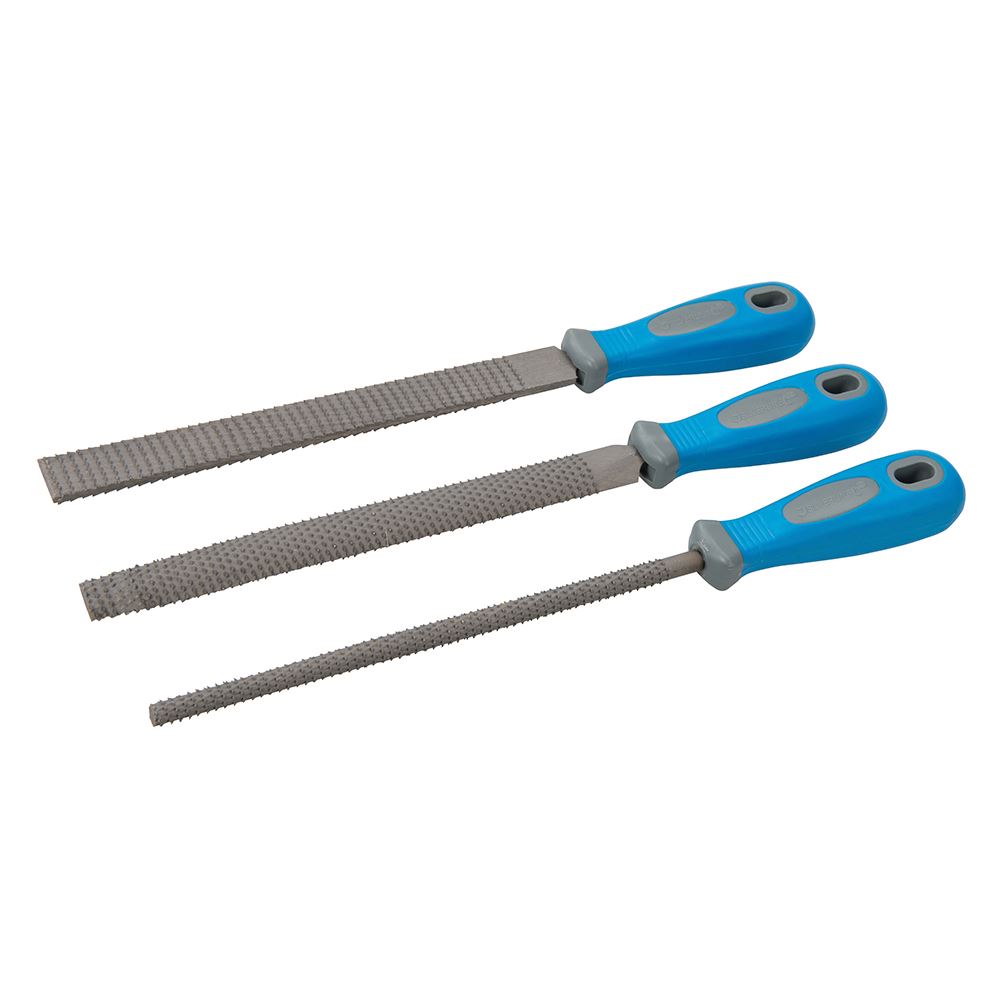 Silverline Wood Rasp Set, 3-Piece, 200mm