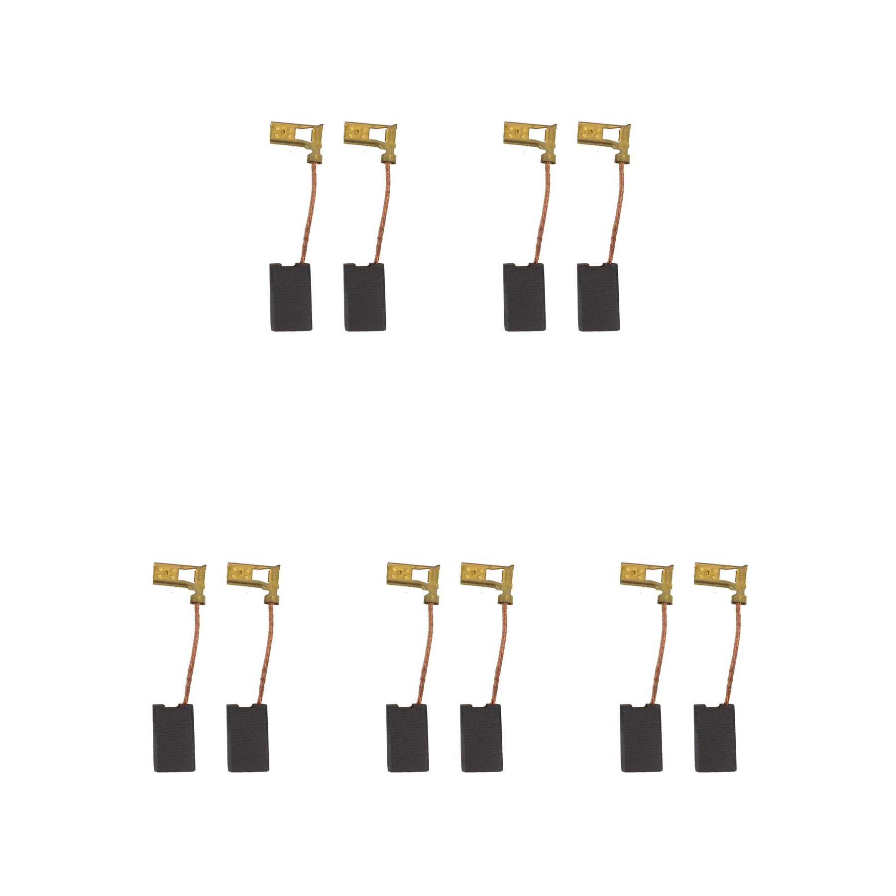 CarbonBr 5 Setjes Koolborstels voor AEG A43 Mini Slijper - 6.3 x 10 x 16mm