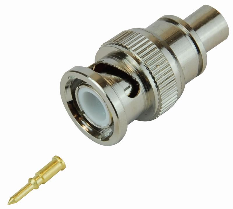 PRO SIGNAL Connettore BNC 75 Ohm a Crimpatura per Cavo RG59U