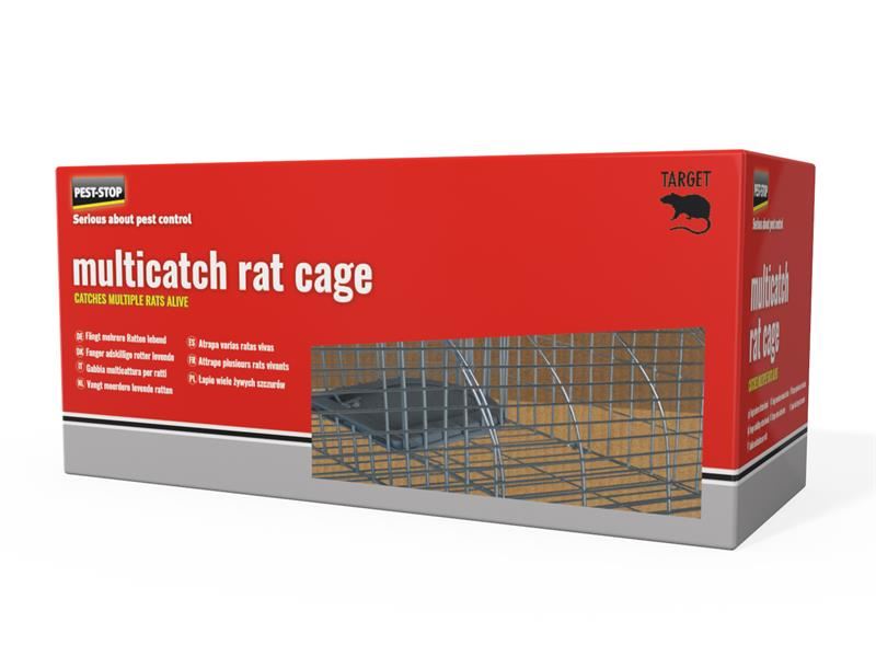 Pest-Stop Multicatch Rat Cage, Galvanised Steel, 420mm