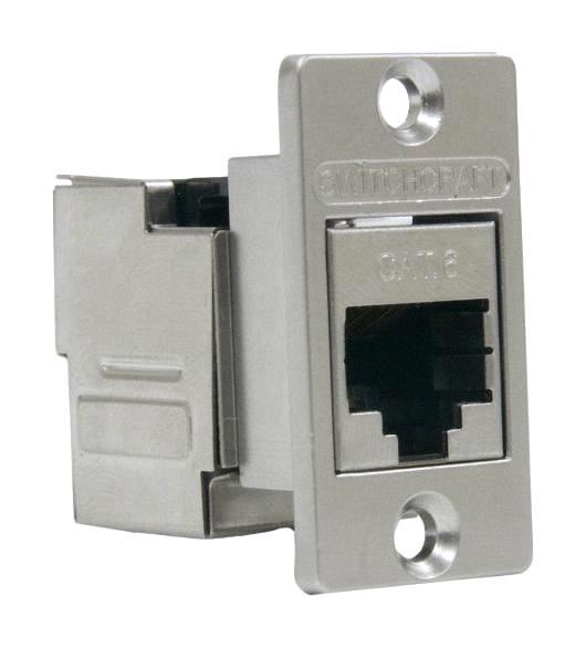 SWITCHCRAFT/CONXALL RJ45 Cat6 Ασπρόχρωμη Υποδοχή με θωράκιση σε Προσαρμογέα IDC