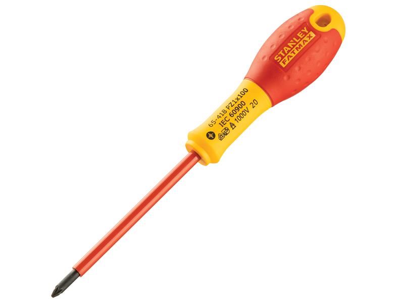 STANLEY FatMax VDE Insulated Screwdriver PZ1 x 100mm