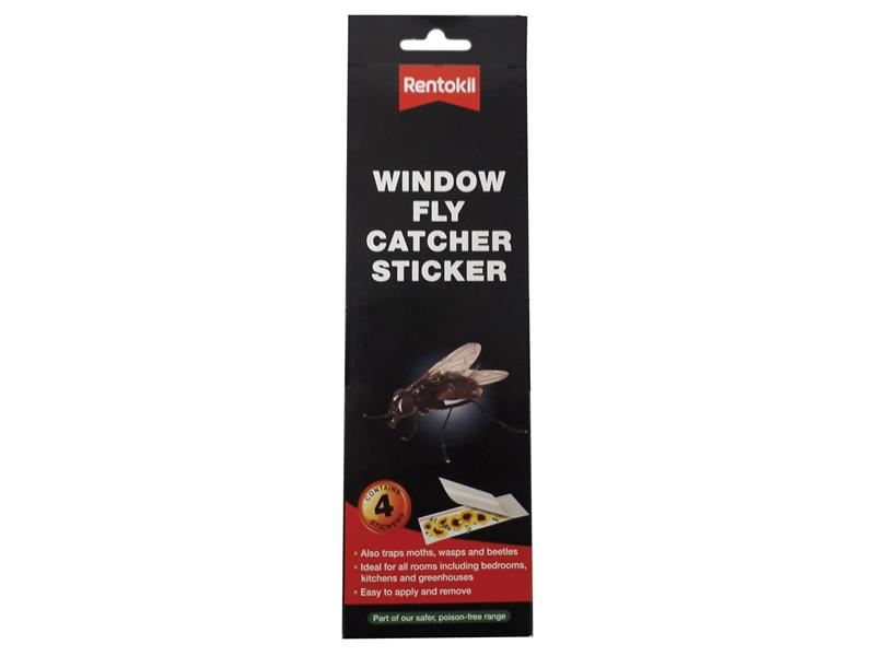 Rentokil Fliegenfänger-Fenstersticker Packung mit 4 Stück