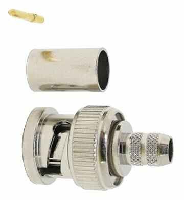 VDC 75 Ohm BNC Crimp-Stecker für RG59U Koaxialkabel, bis 3GHz
