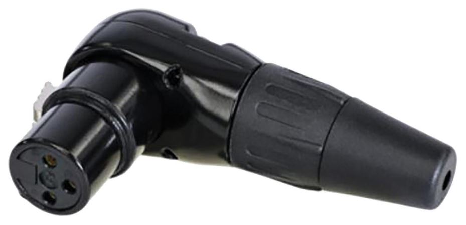 REAN RC3FR - Prise XLR coudée à 3 pôles, contacts argentés