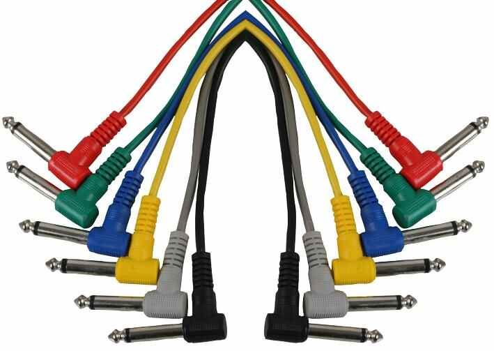 HiLo Kabel 6.35mm Mono Jack 90 Darjah ke Plug Sudut Kanan 600mm (6 Pek)