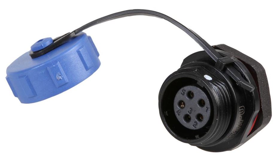 PRO ELEC 5-Pole IP68 Threaded Panel Mount Socket, SP13 Series