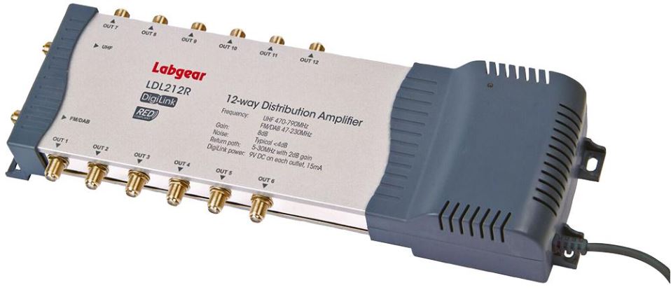 LABGEAR - Faireachas Scaipthe DigiLink 2-Ionchur 12-Aschur, Comhlíontach RED