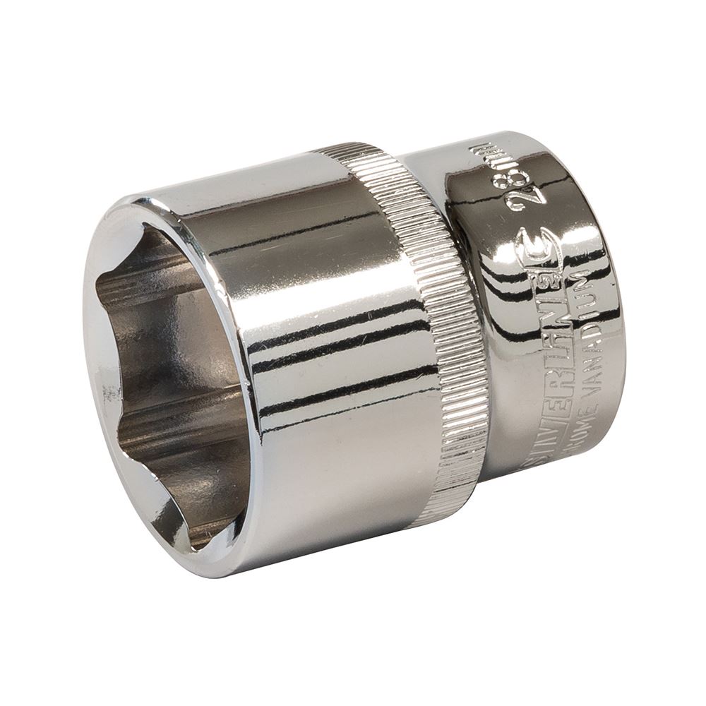 Silverline 1/2'' Drive 6-Point Metric Socket - 28mm