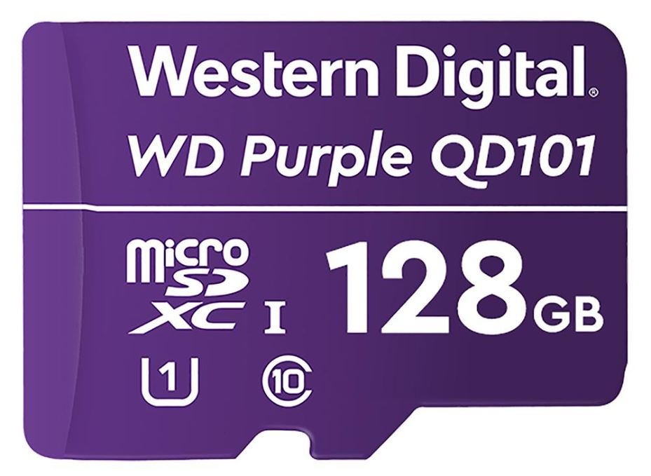WD Purple SC QD101 128GB MicroSDXC Card for Surveillance