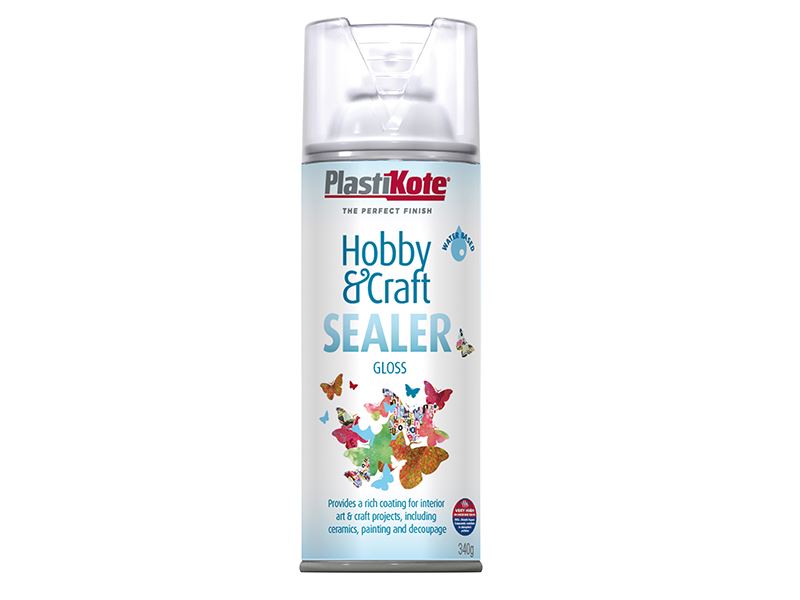 PlastiKote Hobby & Craft Sealer Spray, Clear Gloss, 400ml