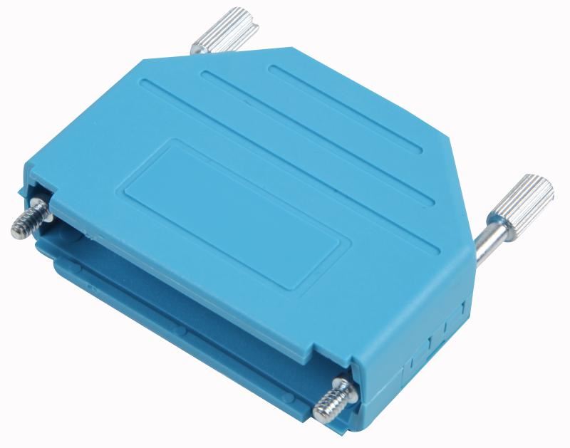 MH CONNECTORS - D-Sub-Haube, Kunststoff, obenliegender Kabeleinzug, blau, 25-pf