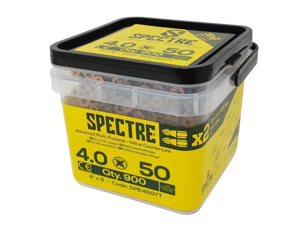 ForgeFix - Spectre™ PZ Compatible Wood Screw CSK ZYP 4.0 x 50mm Tub 900