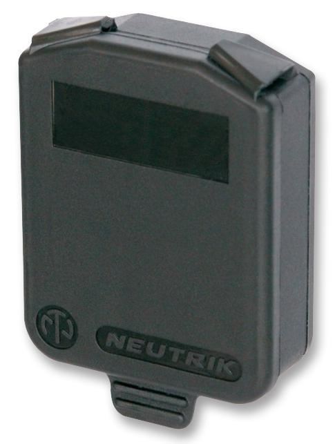 NEUTRIK D-Size Chassis Connector Cover, Black, IP42 Rated