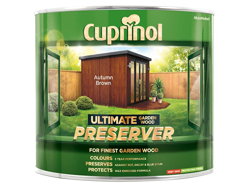Cuprinol Ultimate Garden Wood Preserver, Autumn Brown, 1L