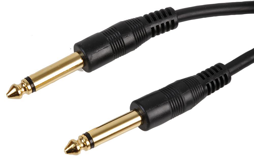 Pro Signal Mono Jack propojovací kabel 6,35mm, 2m černý