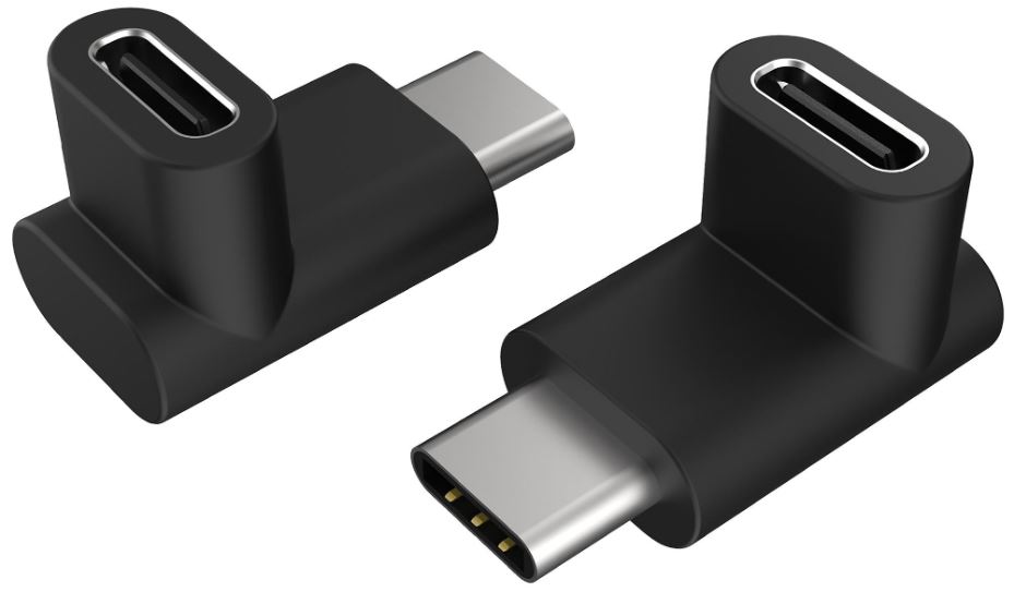 AKASA - Adhaptóir Cearnach Uillinn USB 3.2 Gen 2, Pacáiste de 2