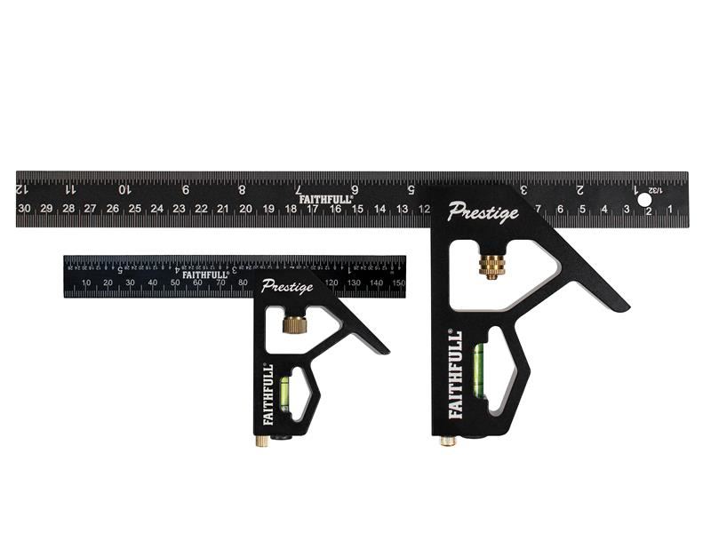 Faithfull - Set Kombinasi Segi Empat Prestij 150mm (6in) & 300mm (12in)