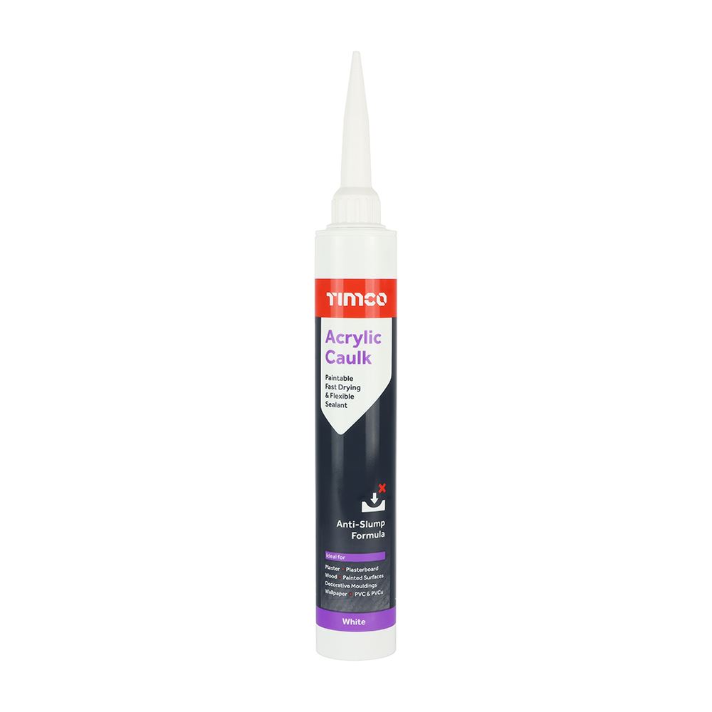 Timco Acrylic Caulk, 380ml, White