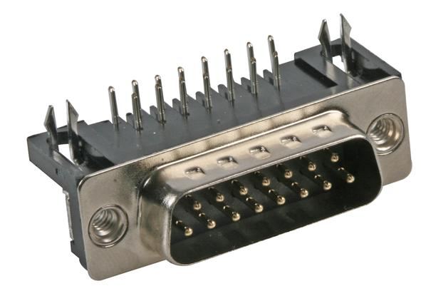 Multicomp Pro - 15-Pin D-Sub Κωνικός Σύνδεσμος PCB σε Ορθή Γωνία
