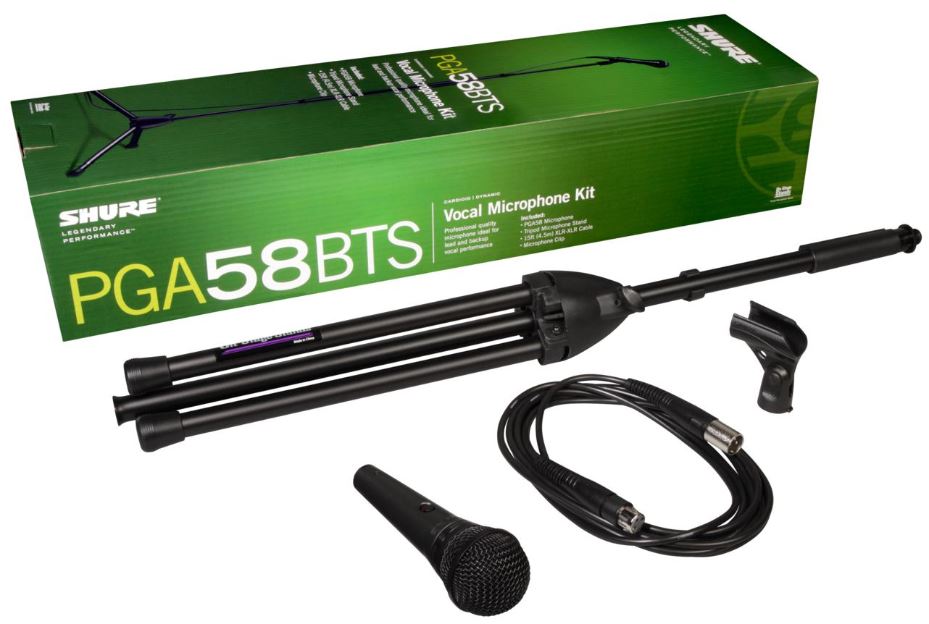 SHURE PGA58 Καρδιοειδές Δυναμικό Μικρόφωνο Φωνής με Τρίποδο