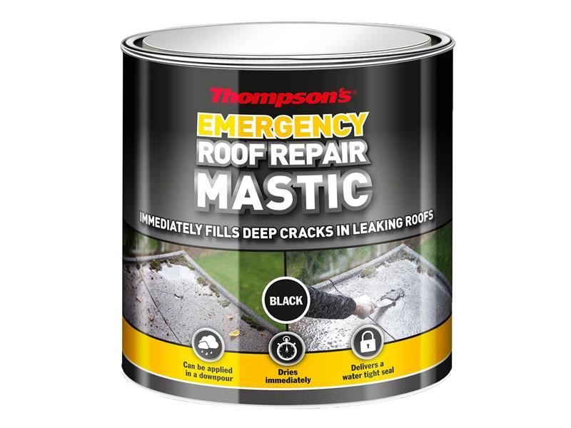 Ronseal Thompson's Emergency Roof Repair Mastic, 750ml, Black