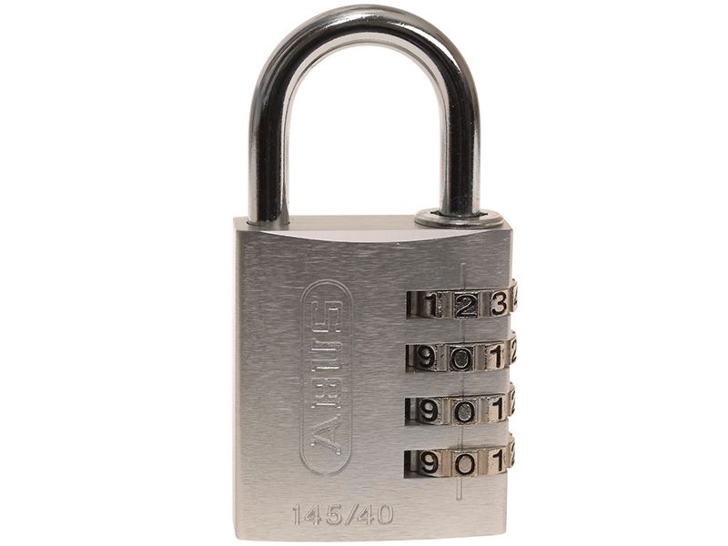ABUS 145/40 40mm Aluminium Combination Padlock, Silver