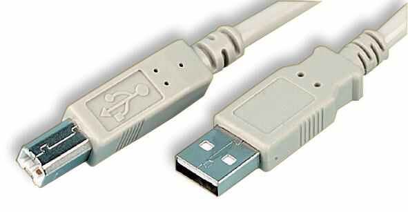 AMP TE Connectivity Cavo USB 2.0 A-B, Schermato, 2m, Bianco