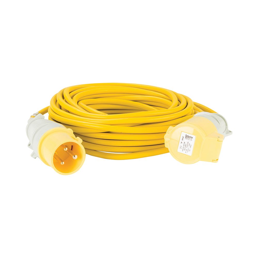 Defender - Sreang Síneadh 110V, 2.5mm², 32A, 14m, Buí