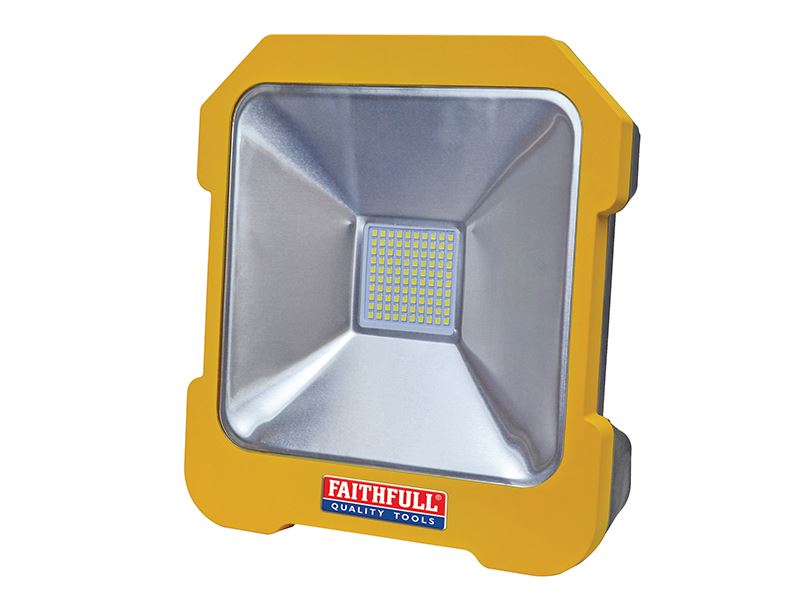 Lampe de travail LED SMD Faithfull Power Plus 20W avec prise de courant intégré