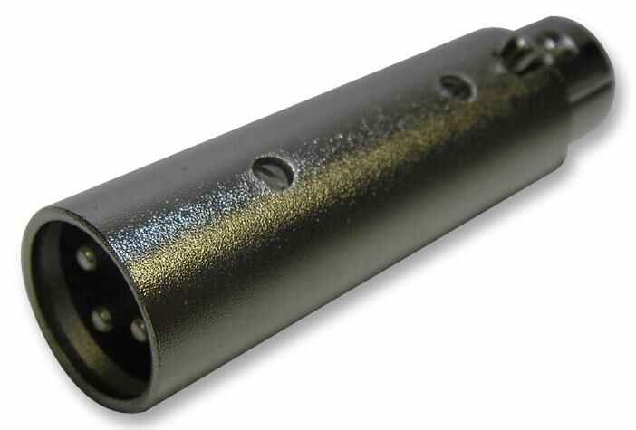PRO SIGNAL XLR DMX Adaptor, 3-Pin Plug to 5-Pin Socket