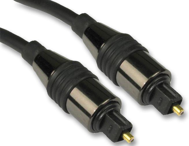 PRO SIGNAL TOSLink Optische Audiokabel, Man naar Man, 1.5m Zwart