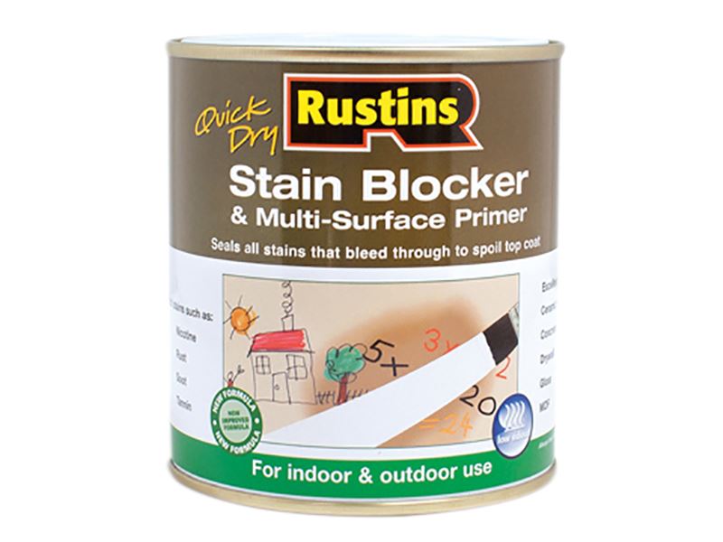 Rustins Sneldrogende Vlekblokkeerder & Multi-Oppervlak Primer, 250ml