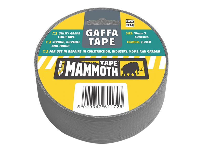 Everbuild Sika Gaffa Tape, 50mm x 45m, Argento