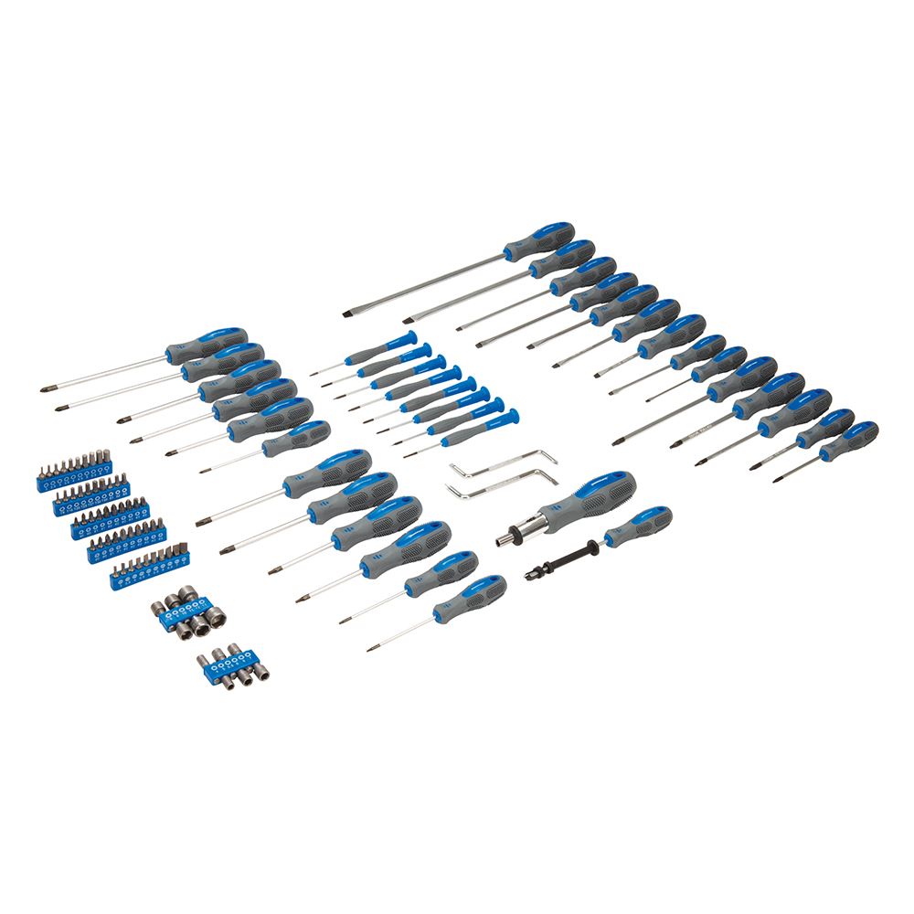 Silverline 100-Piece Screwdriver Set with Hardened Blades