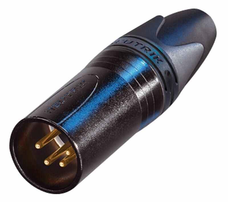 NEUTRIK Conector XLR Macho 4 Polos, Negro