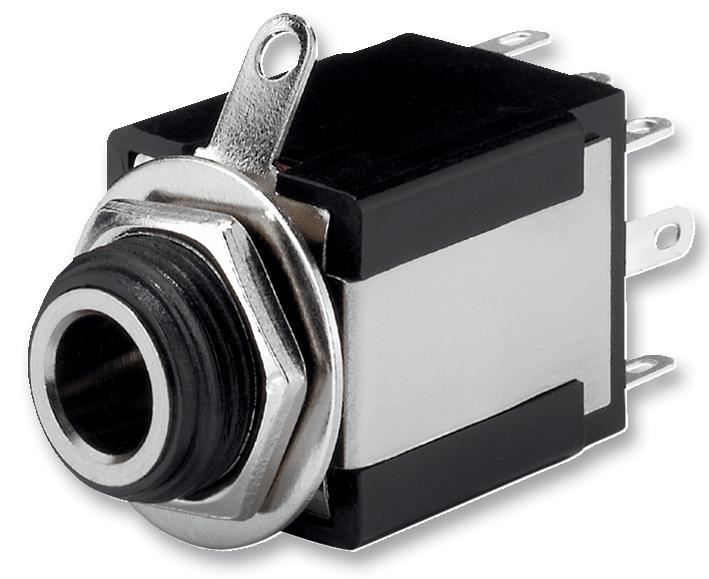 HiLo - 6.35mm Μονό Jack Socket, Επιχρυσωμένο με νικέλιο, Διακοπής