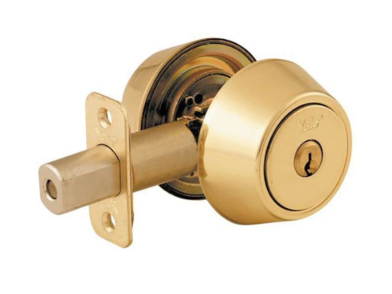 Yale P5211 Security Deadbolt Lock, Polished Brass