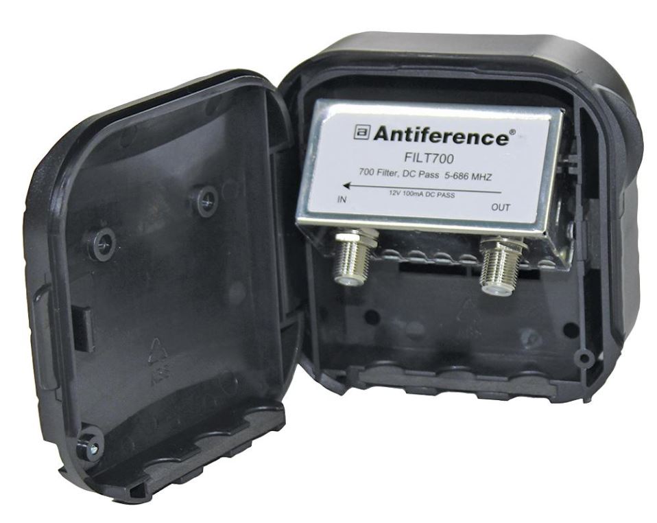 ANTIFERENCE Filtro per Antenna a Palo, 5-686MHz, Connettori F-Type