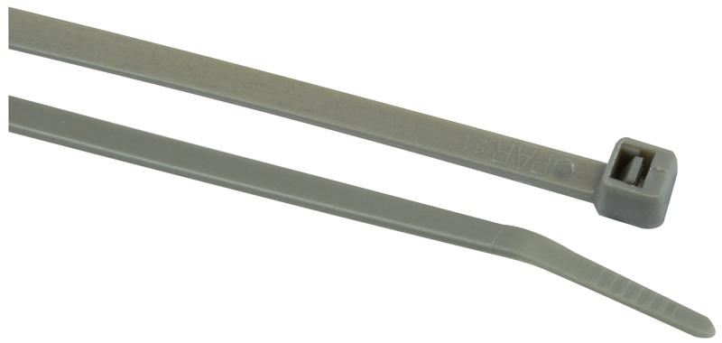 PARTEX Nylon Cable Ties 4.8mm x 365mm, Silver, 100 Pack