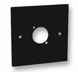PENN ELCOM - Plat Dinding 1-Gang Single XLR/Speakon/RJ45 Hitam - Polos