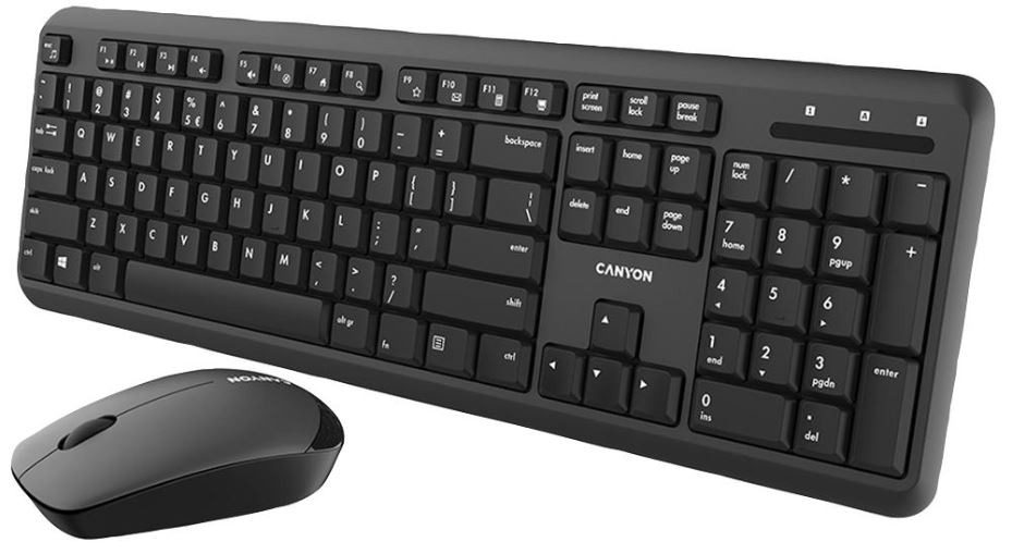 CANYON 무선 키보드 마우스 콤보 블랙