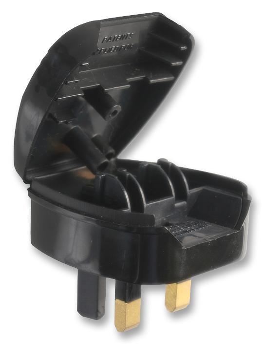 POWERCONNECTIONS Adattatore da Spina Europea a UK, 3A, Nero