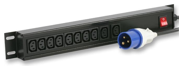 POWERDATA TECH PDU de 10 conexiones IEC C13 con enchufe de 16A