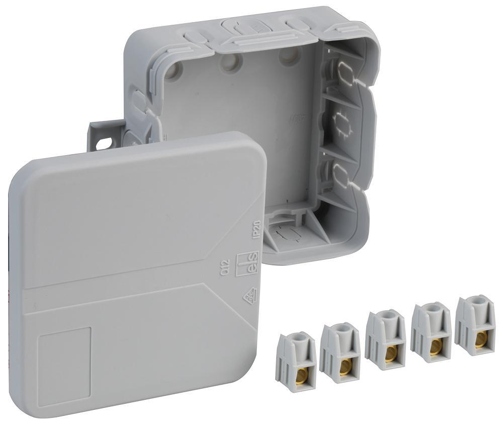 SPELSBERG IP20 Grey Junction Box, 85x85x37mm