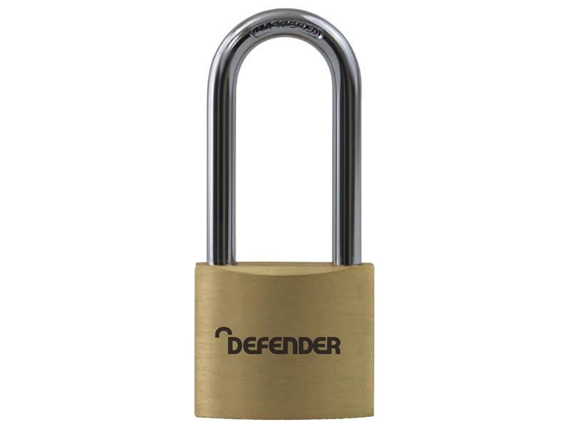 DEFENDER Mosazný visací zámek s dlouhým očkem 40mm