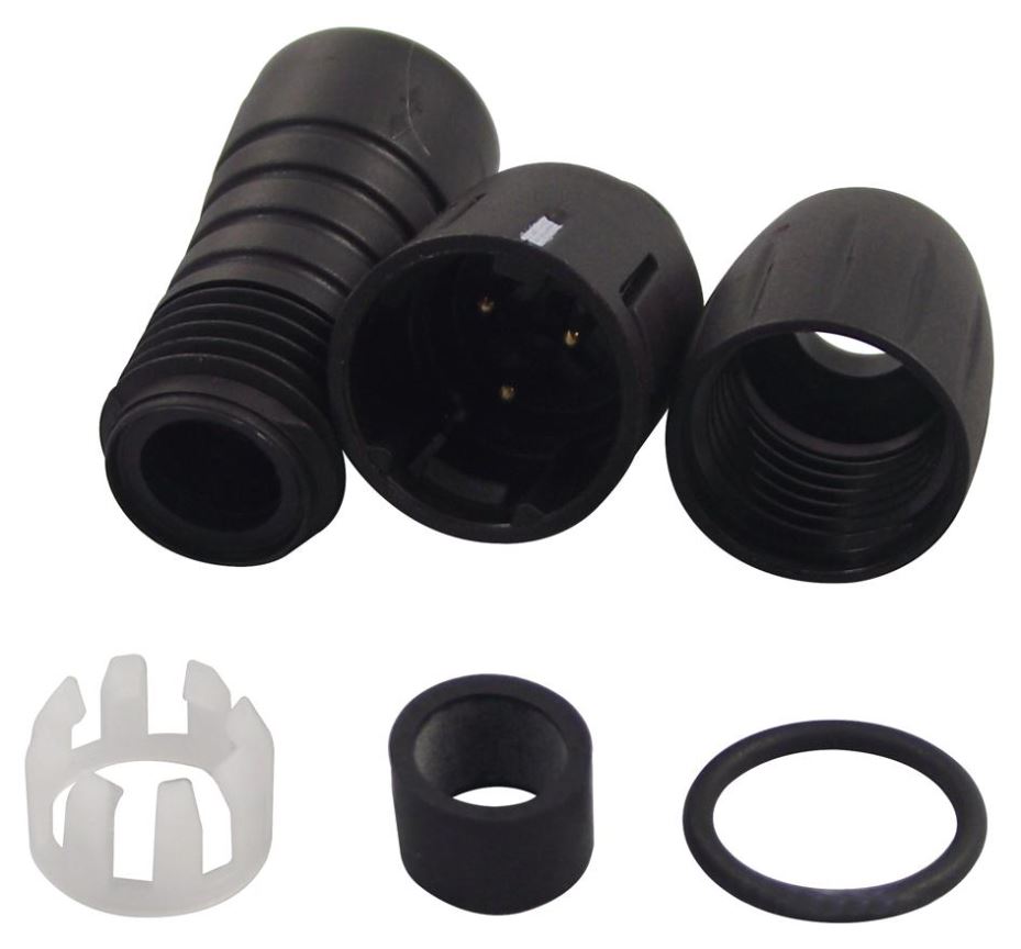 BINDER Conector M8 de 3 Vias, Livre, Banhado a Ouro, IP67