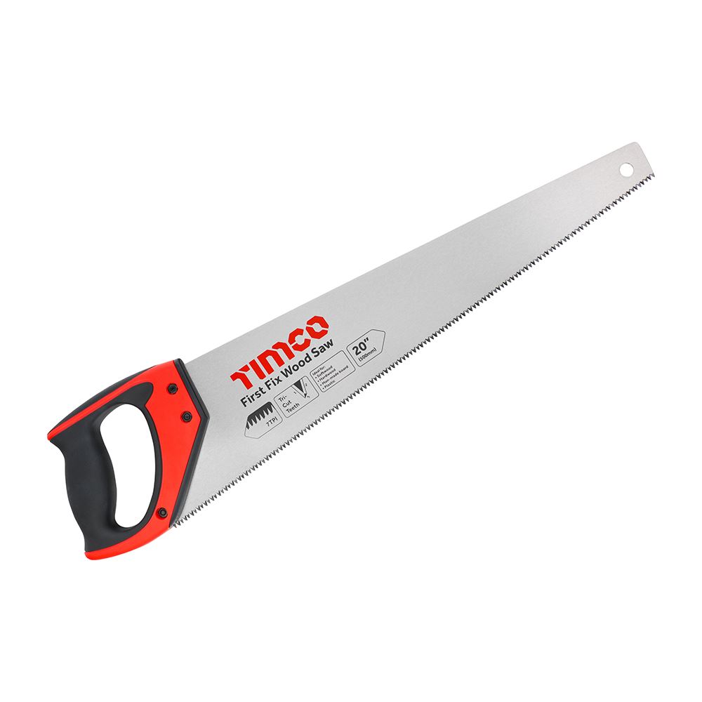 Scie à bois première ébauche Timco, 20 pouces, 7 dents par pouce, acier au carb