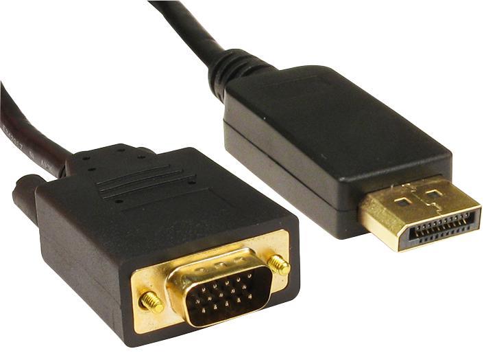 PRO SIGNAL DisplayPort to VGA Cable, 5m, Black